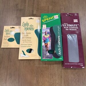 4 Pair New Vintage Spenco Women's  7-8 Arch Cushions Shoe Inserts Forefoot Pads